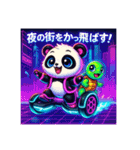 パリピパンダ＆カメ☆ナイトモード（個別スタンプ：3）