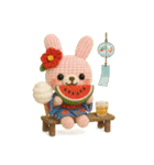 1年まるごと！ぬいぐるみのフラうさちゃん（個別スタンプ：19）