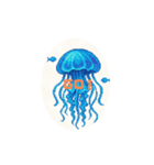 ドットクラゲくん（個別スタンプ：4）