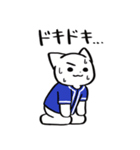 野球ねこ応援団・青チームVer.（個別スタンプ：21）