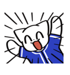 野球ねこ応援団・青チームVer.（個別スタンプ：37）