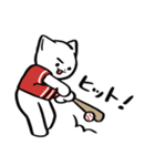 野球ねこ応援団・赤チームVer.（個別スタンプ：2）