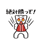 野球ねこ応援団・赤チームVer.（個別スタンプ：18）