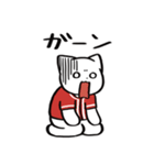 野球ねこ応援団・赤チームVer.（個別スタンプ：22）