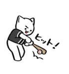 野球ねこ応援団・黒チームVer.（個別スタンプ：2）