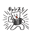 野球ねこ応援団・黒チームVer.（個別スタンプ：14）