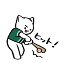 野球ねこ応援団・緑チームVer.（個別スタンプ：2）