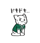 野球ねこ応援団・緑チームVer.（個別スタンプ：21）