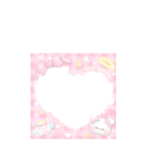 写真に貼れる♡ふわきゅんフレーム（個別スタンプ：1）