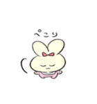 素直に生きる赤ちゃんたち【ネコ・ウサギ】（個別スタンプ：5）