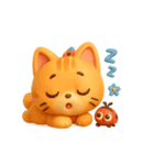 オレンジにゃんことてんとう虫のぼうけん（個別スタンプ：2）