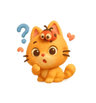 オレンジにゃんことてんとう虫のぼうけん（個別スタンプ：3）