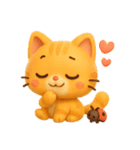 オレンジにゃんことてんとう虫のぼうけん（個別スタンプ：10）