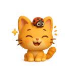 オレンジにゃんことてんとう虫のぼうけん（個別スタンプ：13）
