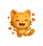 オレンジにゃんことてんとう虫のぼうけん（個別スタンプ：15）