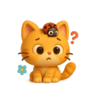 オレンジにゃんことてんとう虫のぼうけん（個別スタンプ：17）