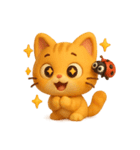 オレンジにゃんことてんとう虫のぼうけん（個別スタンプ：18）