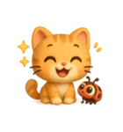 オレンジにゃんことてんとう虫のぼうけん（個別スタンプ：19）