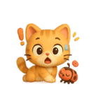 オレンジにゃんことてんとう虫のぼうけん（個別スタンプ：20）