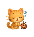 オレンジにゃんことてんとう虫のぼうけん（個別スタンプ：21）