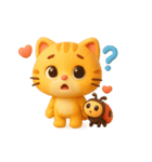 オレンジにゃんことてんとう虫のぼうけん（個別スタンプ：33）
