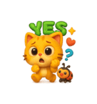 オレンジにゃんことてんとう虫のぼうけん（個別スタンプ：37）