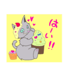 猫のミルクとくるみ2（個別スタンプ：1）