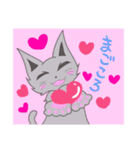 猫のミルクとくるみ2（個別スタンプ：14）