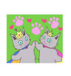 猫のミルクとくるみ2（個別スタンプ：16）