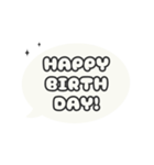 ⏹⬛LINEフキダシ楕円❶⬛ブラック（個別スタンプ：20）