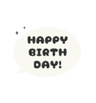⏹⬛LINEフキダシ楕円❶⬛モノクロ（個別スタンプ：20）