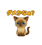 シャム猫の日常スタンプ（個別スタンプ：37）