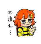 やる気ゼロ消防士女子（個別スタンプ：8）