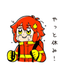 やる気ゼロ消防士女子（個別スタンプ：9）