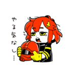 やる気ゼロ消防士女子（個別スタンプ：14）