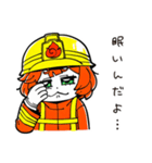 やる気ゼロ消防士女子（個別スタンプ：15）