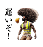 アフロ外国人×現場監督！リアル3D（個別スタンプ：21）
