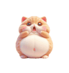 毎日使える！まんまる猫の日常スタンプ（個別スタンプ：6）