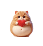 毎日使える！まんまる猫の日常スタンプ（個別スタンプ：16）