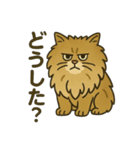 不機嫌なライオンねこ（個別スタンプ：1）