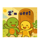 癒しのカメきょうだい ぽもたん＆ぽこたん1（個別スタンプ：13）