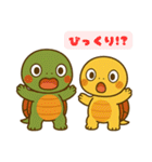 癒しのカメきょうだい ぽもたん＆ぽこたん（個別スタンプ：27）