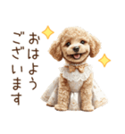 トイプードルお嬢様の優雅なおしゃべり（個別スタンプ：1）