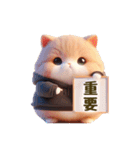 毎日使える★黒いパーカーのまんまる猫（個別スタンプ：9）