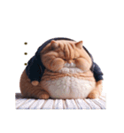 毎日使える★黒いパーカーのまんまる猫（個別スタンプ：27）