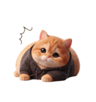 毎日使える★黒いパーカーのまんまる猫（個別スタンプ：28）