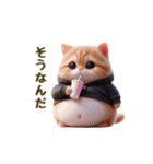 毎日使える★黒いパーカーのまんまる猫（個別スタンプ：29）