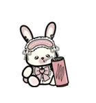 地雷ぬいぐるみスタンプ(しろうさ)（個別スタンプ：22）