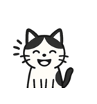 モノトーンにゃんこ 8種スタンプ（個別スタンプ：2）