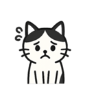 モノトーンにゃんこ 8種スタンプ（個別スタンプ：4）